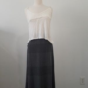 Gray long skirt